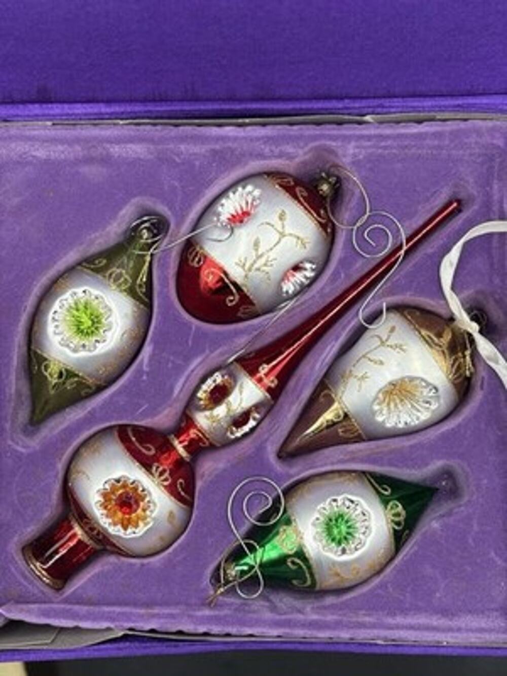 Vintage Thomas Pacconi 11pc Glass Ornament Box Set